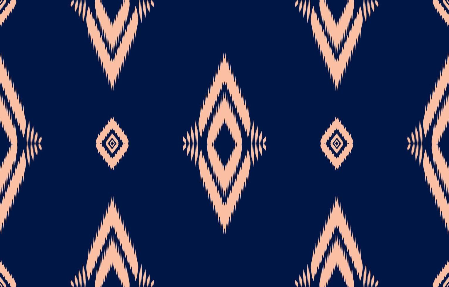 fabric ikat seamless pattern geometric ethnic traditional embroidery style.Design for background,carpet,mat,sarong,clothing,Vector illustration. vector