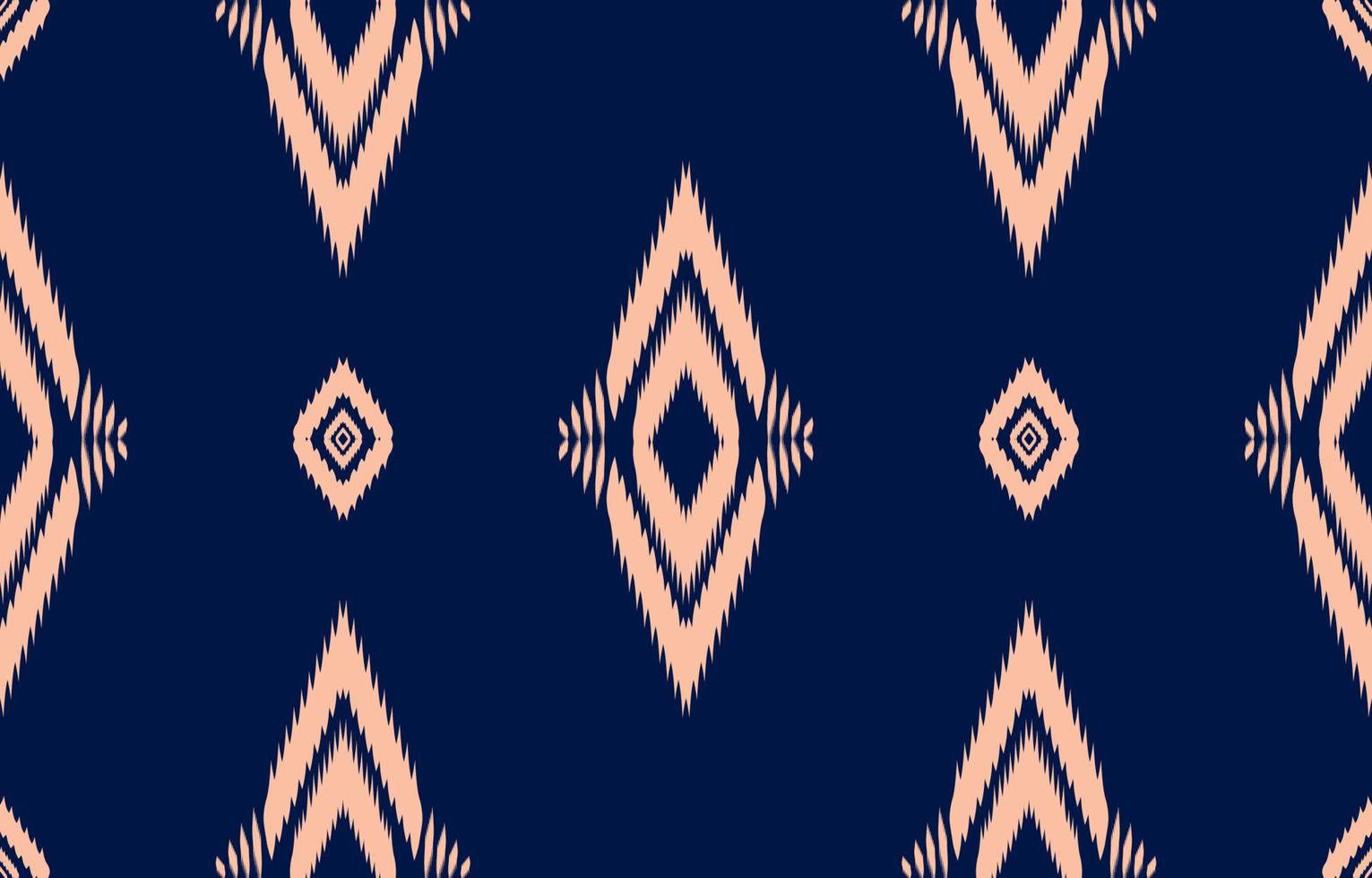 tela ikat de patrones sin fisuras estilo de bordado tradicional étnico geométrico. diseño para fondo, alfombra, estera, sarong, ropa, ilustración vectorial. vector