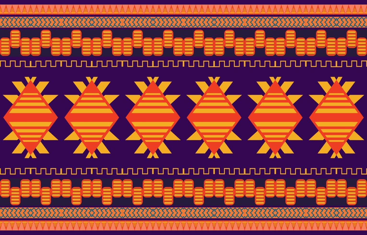 Geometric oriental tribal ethnic pattern traditional background Design for carpet,wallpaper,clothing,wrapping,batik,fabric,Vector illustration embroidery style. vector