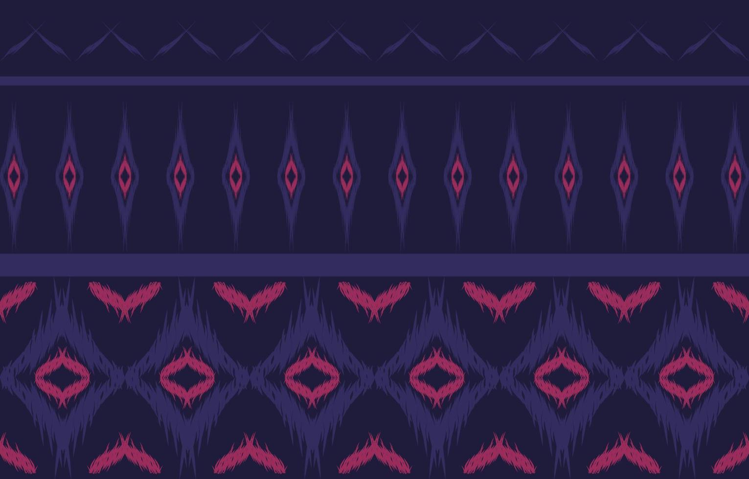 fabric ikat seamless pattern geometric ethnic traditional embroidery style.Design for background,carpet,mat,sarong,clothing,Vector illustration. vector
