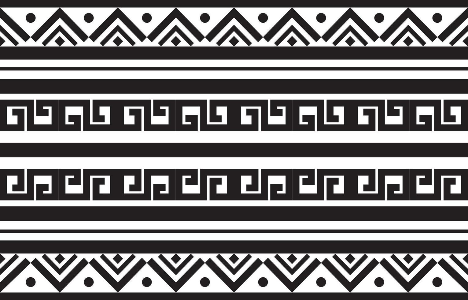 diseño de patrones geométricos étnicos abstractos en blanco y negro tribales para fondo o papel tapiz.ilustración vectorial para imprimir patrones de tela, alfombras, camisas, disfraces, turbantes, sombreros, cortinas. vector
