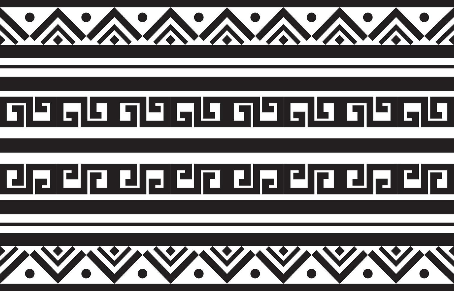 Tribal Black and white Abstract ethnic geometric pattern design for background or wallpaper.vector illustration To print fabric patterns, rugs, shirts, costumes, turban, hats, curtains. vector