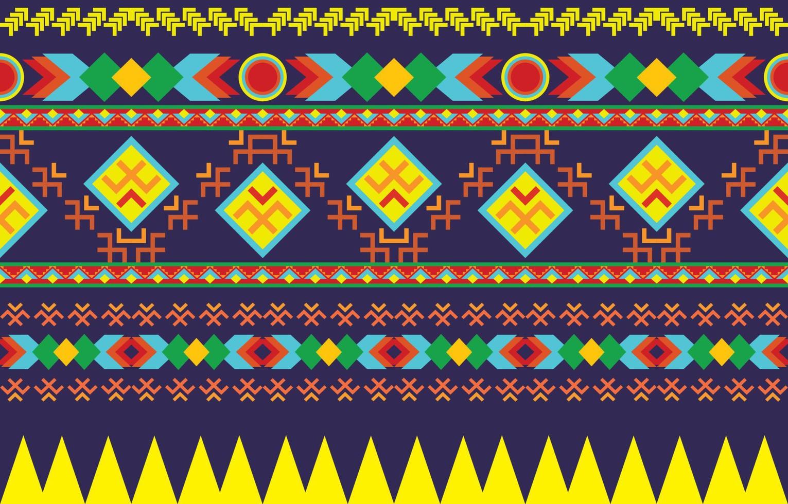 Geometric oriental tribal ethnic pattern traditional background Design for carpet,wallpaper,clothing,wrapping,batik,fabric,Vector illustration embroidery style. vector