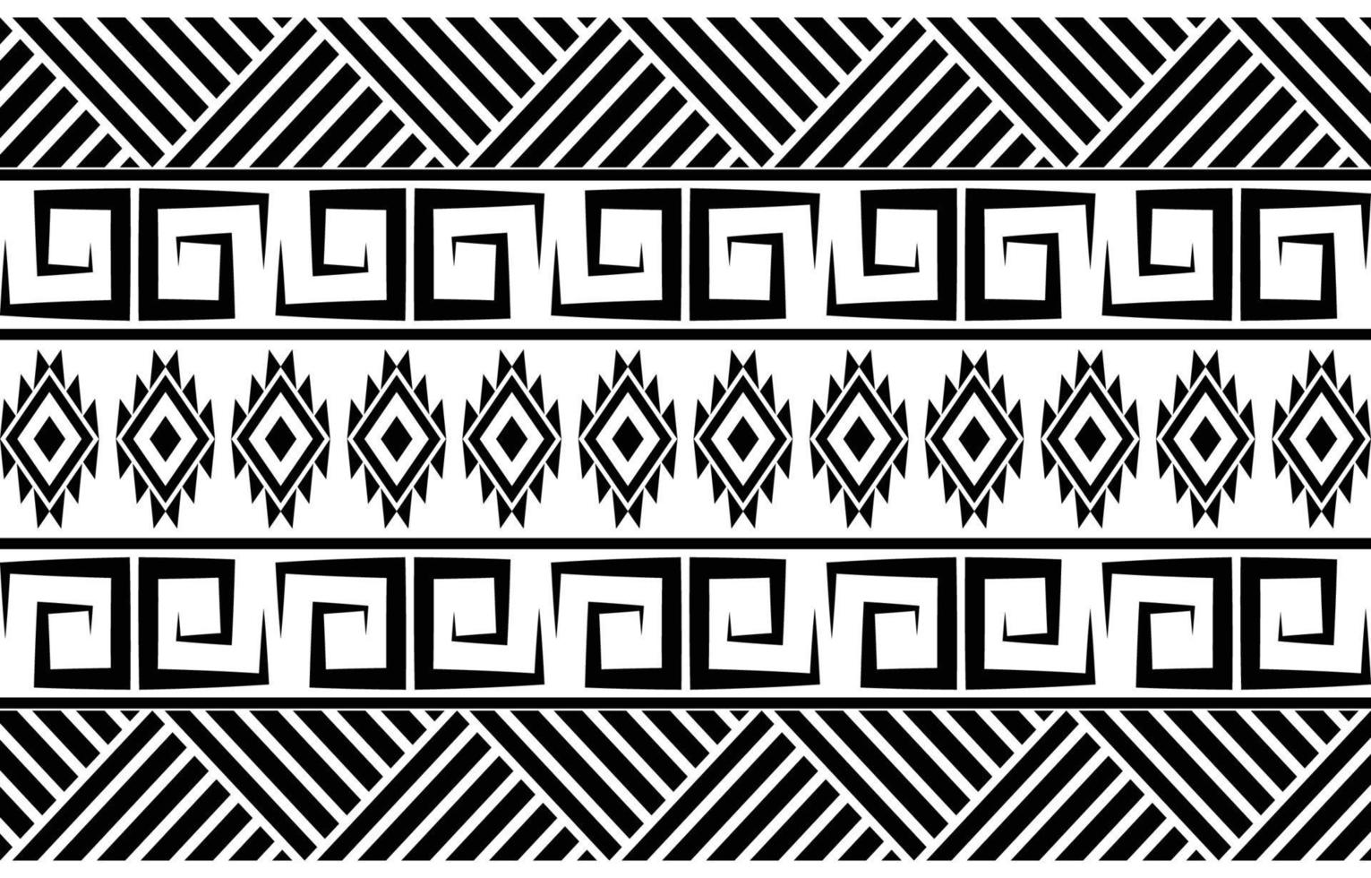 Tribal Black and white Abstract ethnic geometric pattern design for background or wallpaper.vector illustration To print fabric patterns, rugs, shirts, costumes, turban, hats, curtains. vector
