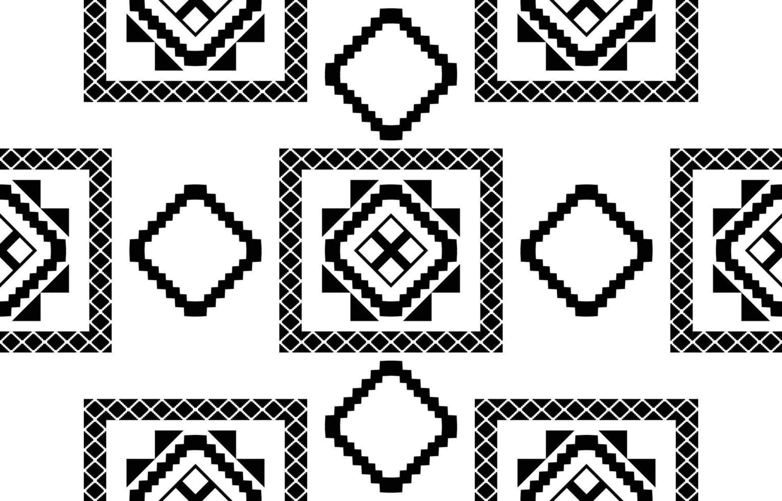 Tribal Black and white Abstract ethnic geometric pattern design for background or wallpaper.vector illustration To print fabric patterns, rugs, shirts, costumes, turban, hats, curtains. vector