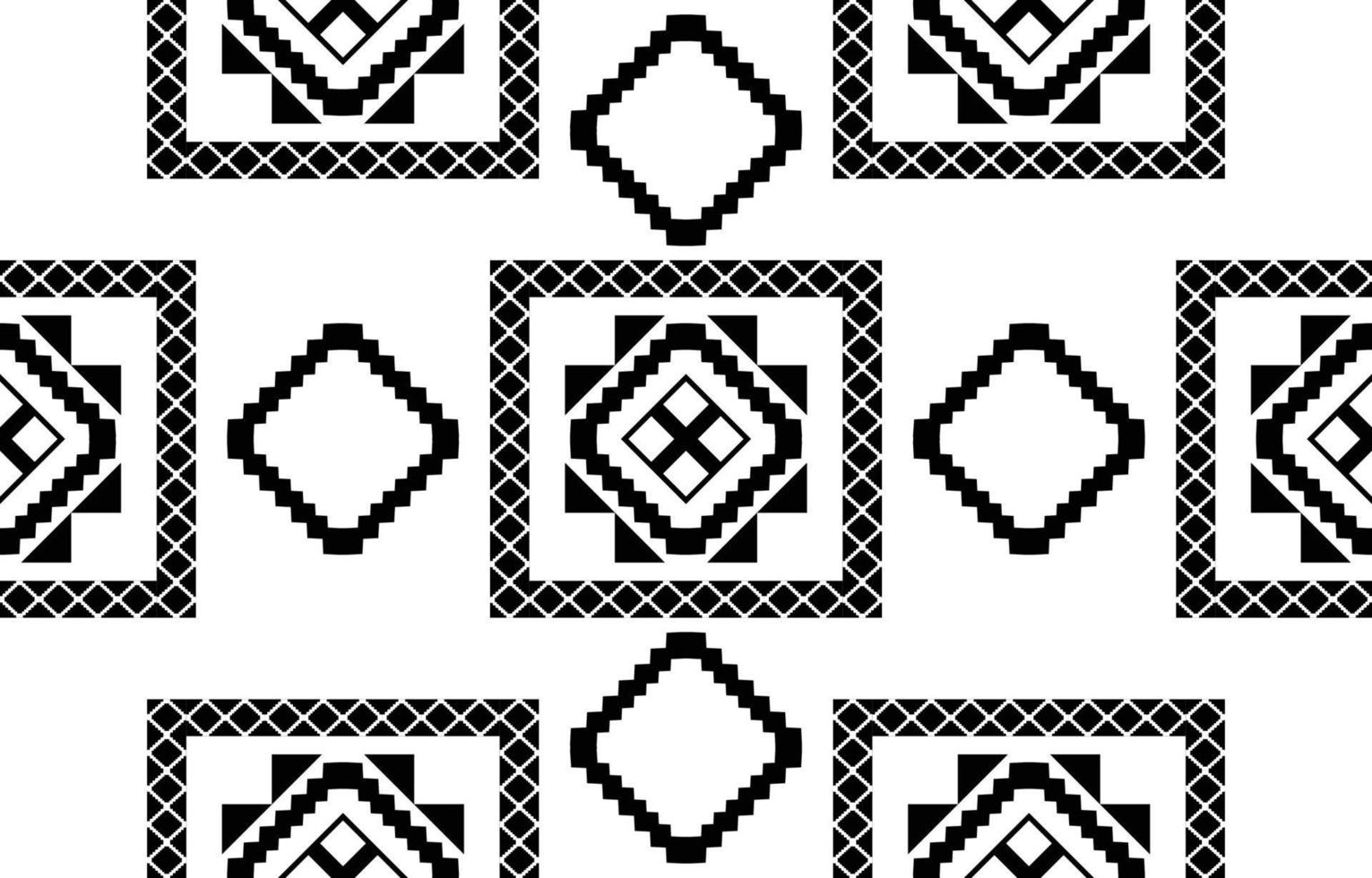 diseño de patrones geométricos étnicos abstractos en blanco y negro tribales para fondo o papel tapiz.ilustración vectorial para imprimir patrones de tela, alfombras, camisas, disfraces, turbantes, sombreros, cortinas. vector