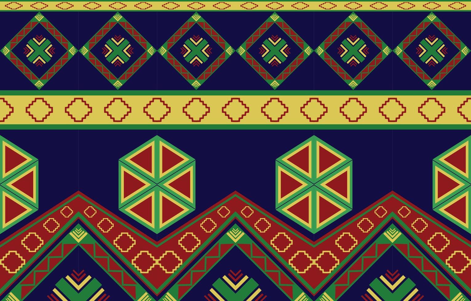 patrón étnico tribal oriental geométrico diseño de fondo tradicional para alfombra, papel pintado, ropa, envoltura, batik, tela, estilo de bordado de ilustración vectorial. vector