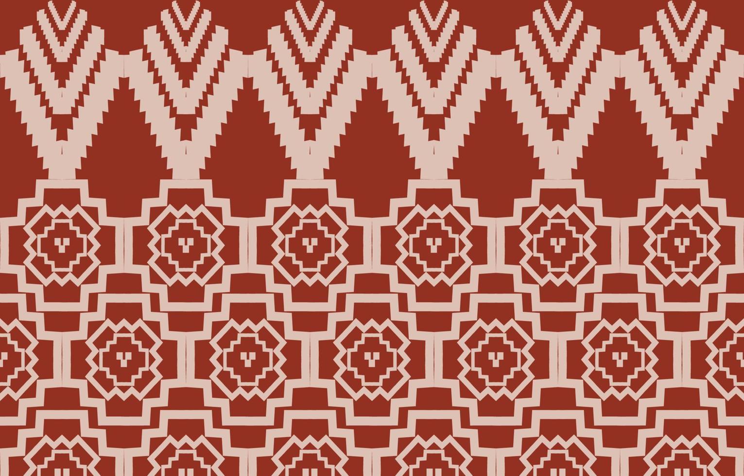 fabric ikat seamless pattern geometric ethnic traditional embroidery style.Design for background,carpet,mat,sarong,clothing,Vector illustration. vector