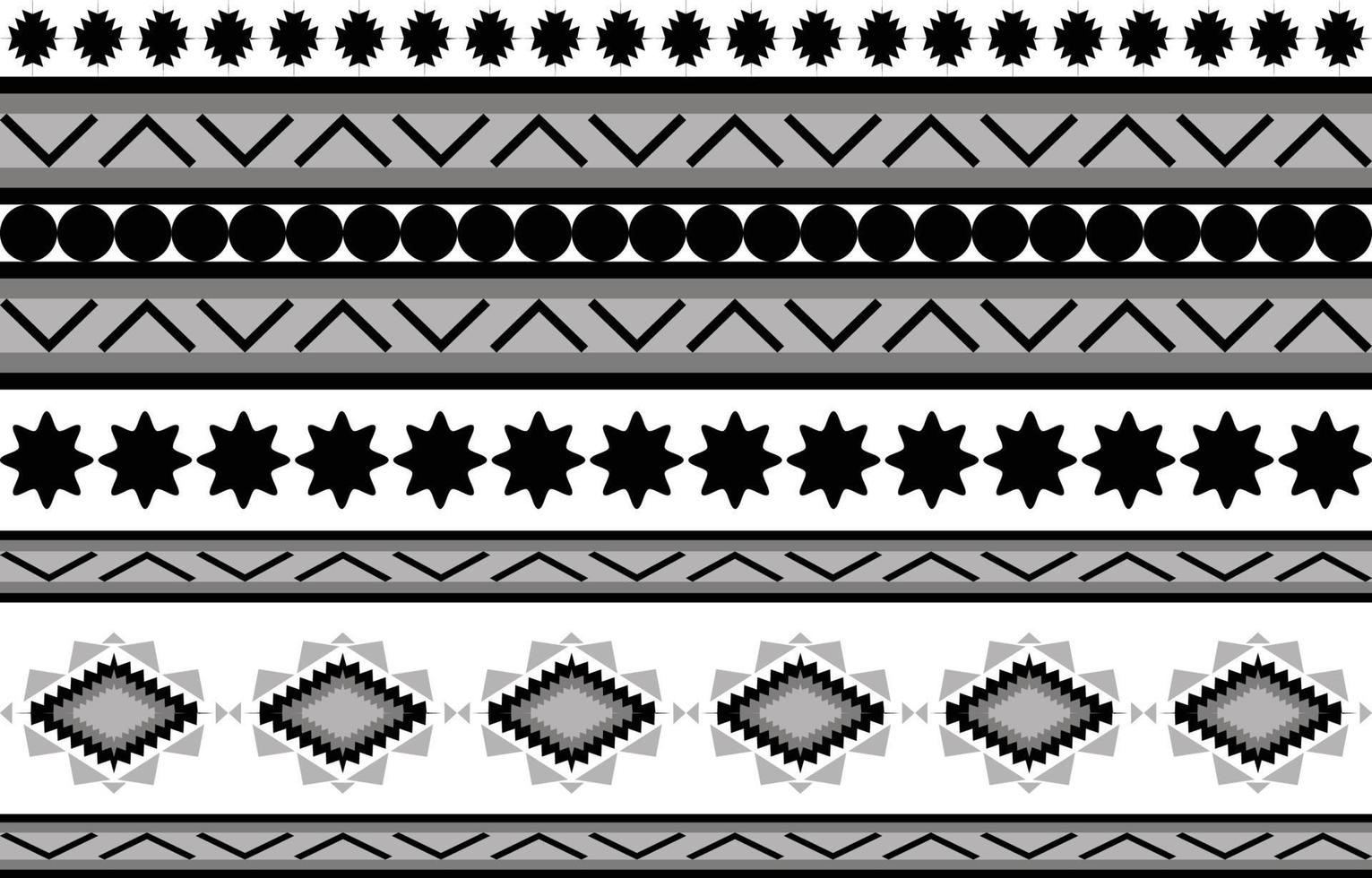Tribal Black and white Abstract ethnic geometric pattern design for background or wallpaper.vector illustration To print fabric patterns, rugs, shirts, costumes, turban, hats, curtains. vector