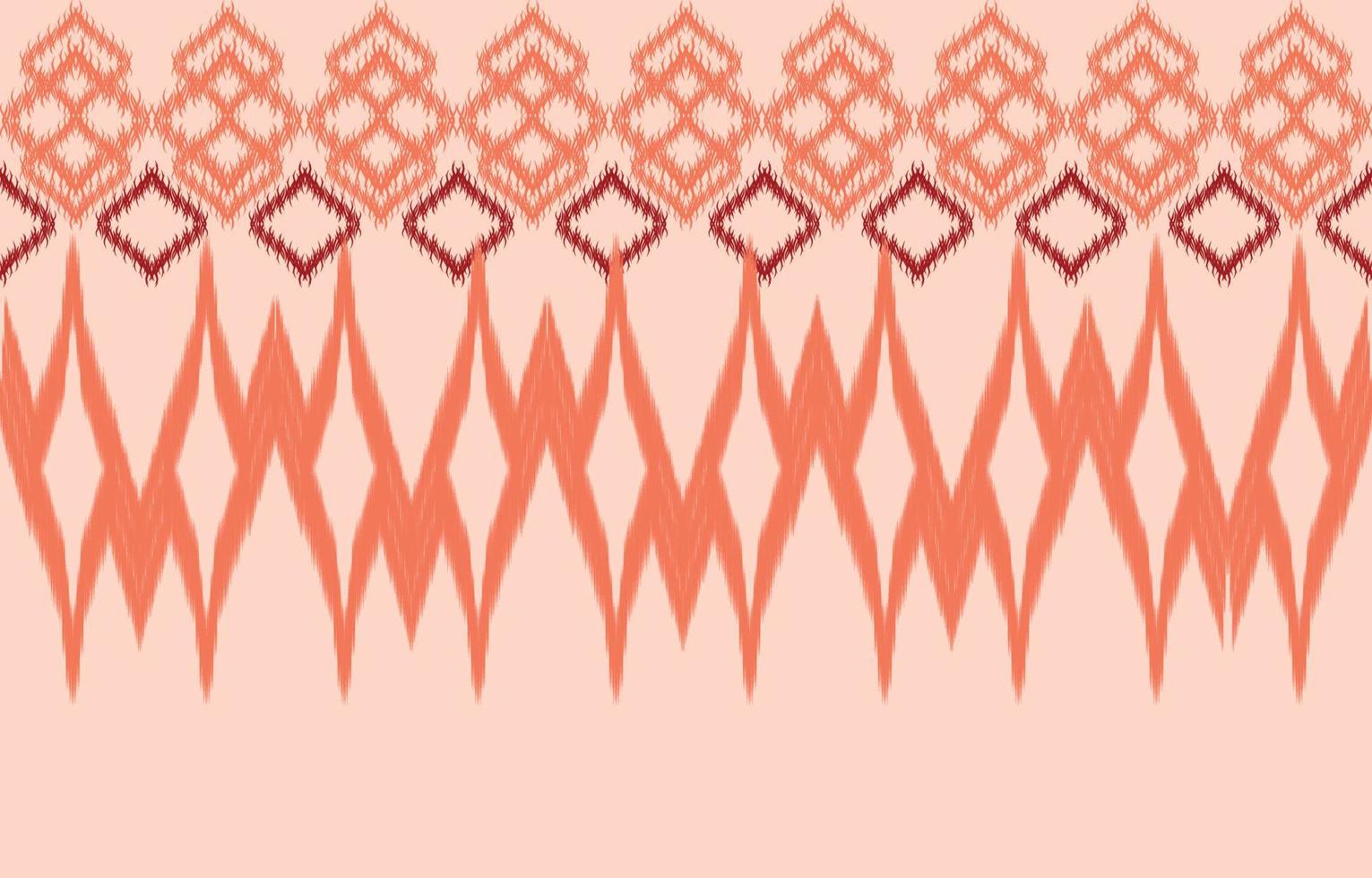 tela ikat de patrones sin fisuras estilo de bordado tradicional étnico geométrico. diseño para fondo, alfombra, estera, sarong, ropa, ilustración vectorial. vector