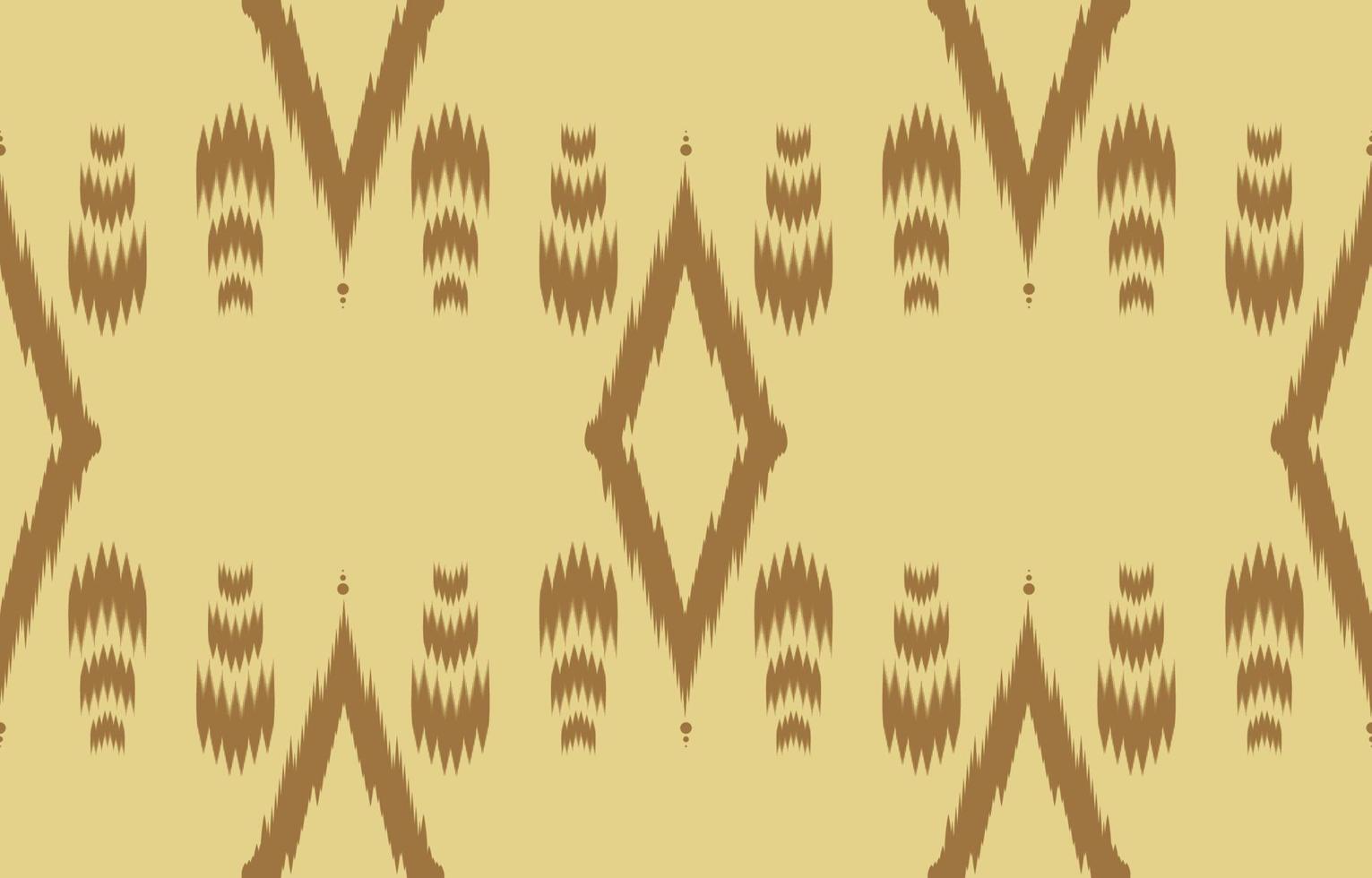 brown Abstract fabric ikat ethnic element seamless pattern design for background or wallpaper.  vector illustration