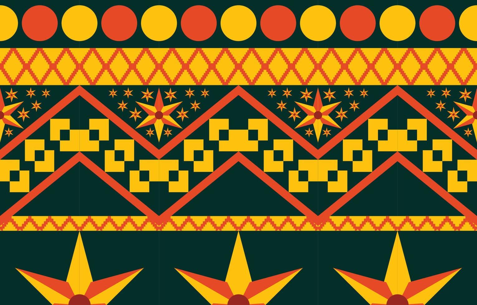 flower colorful fabric ,Geometric ethnic pattern in traditional oriental background Design for carpet,wallpaper,clothing,wrapping,batik,Vector illustration embroidery style. vector