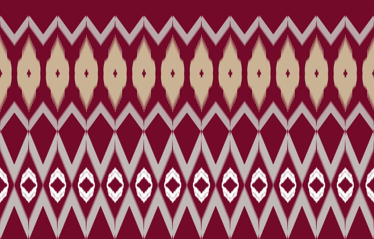 fabric ikat seamless pattern geometric ethnic traditional embroidery style.Design for background,carpet,mat,sarong,clothing,Vector illustration. vector