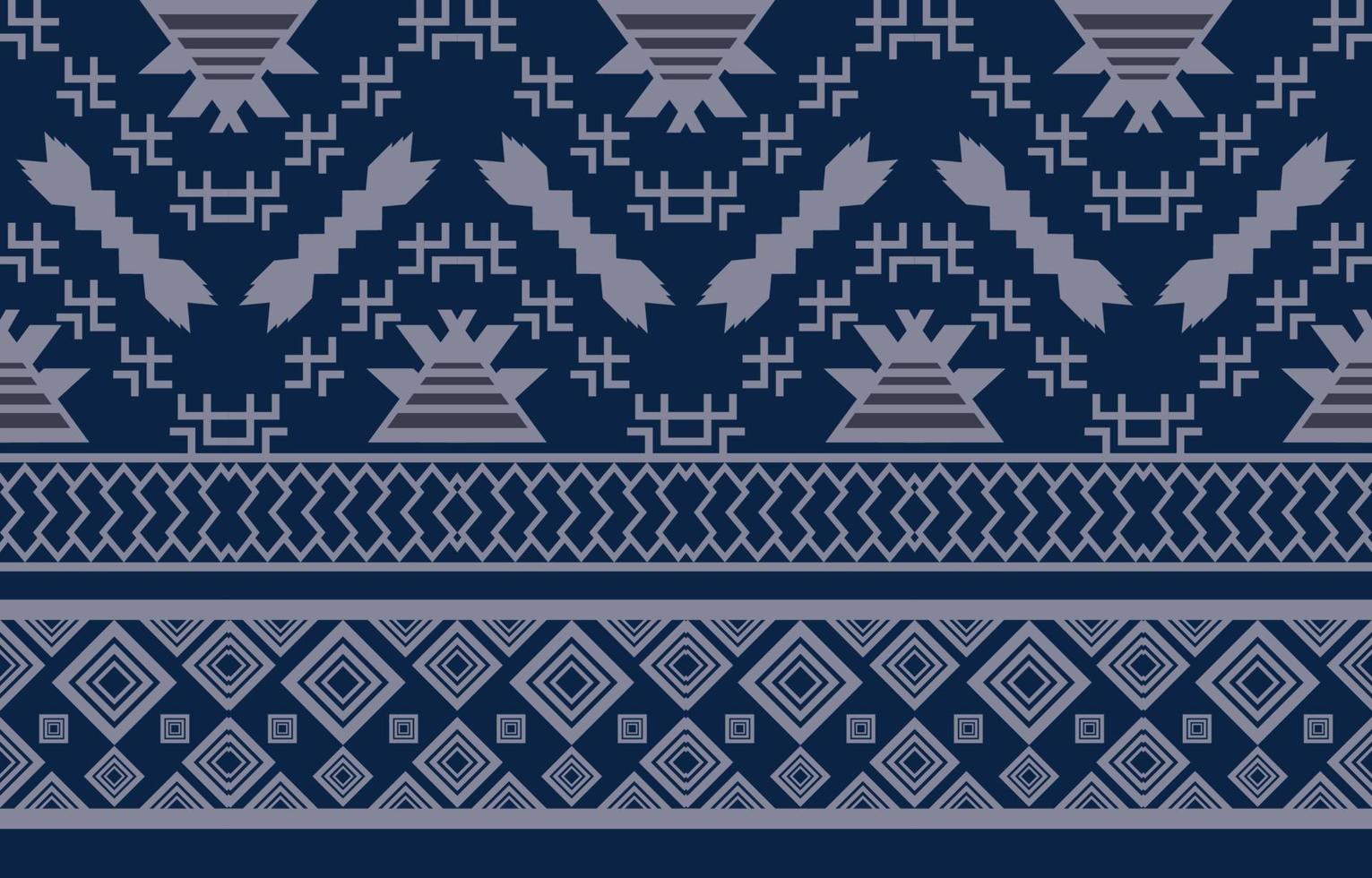 Geometric oriental tribal ethnic pattern traditional background Design for carpet,wallpaper,clothing,wrapping,batik,fabric,Vector illustration embroidery style. vector