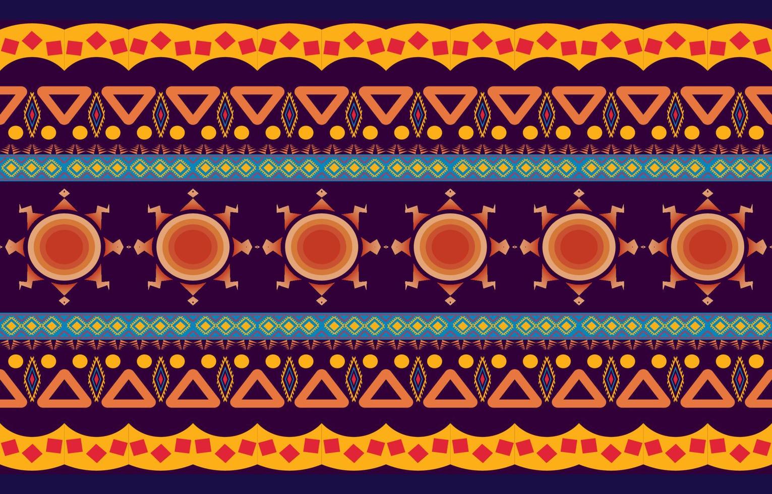 Geometric oriental tribal ethnic pattern traditional background Design for carpet,wallpaper,clothing,wrapping,batik,fabric,Vector illustration embroidery style. vector