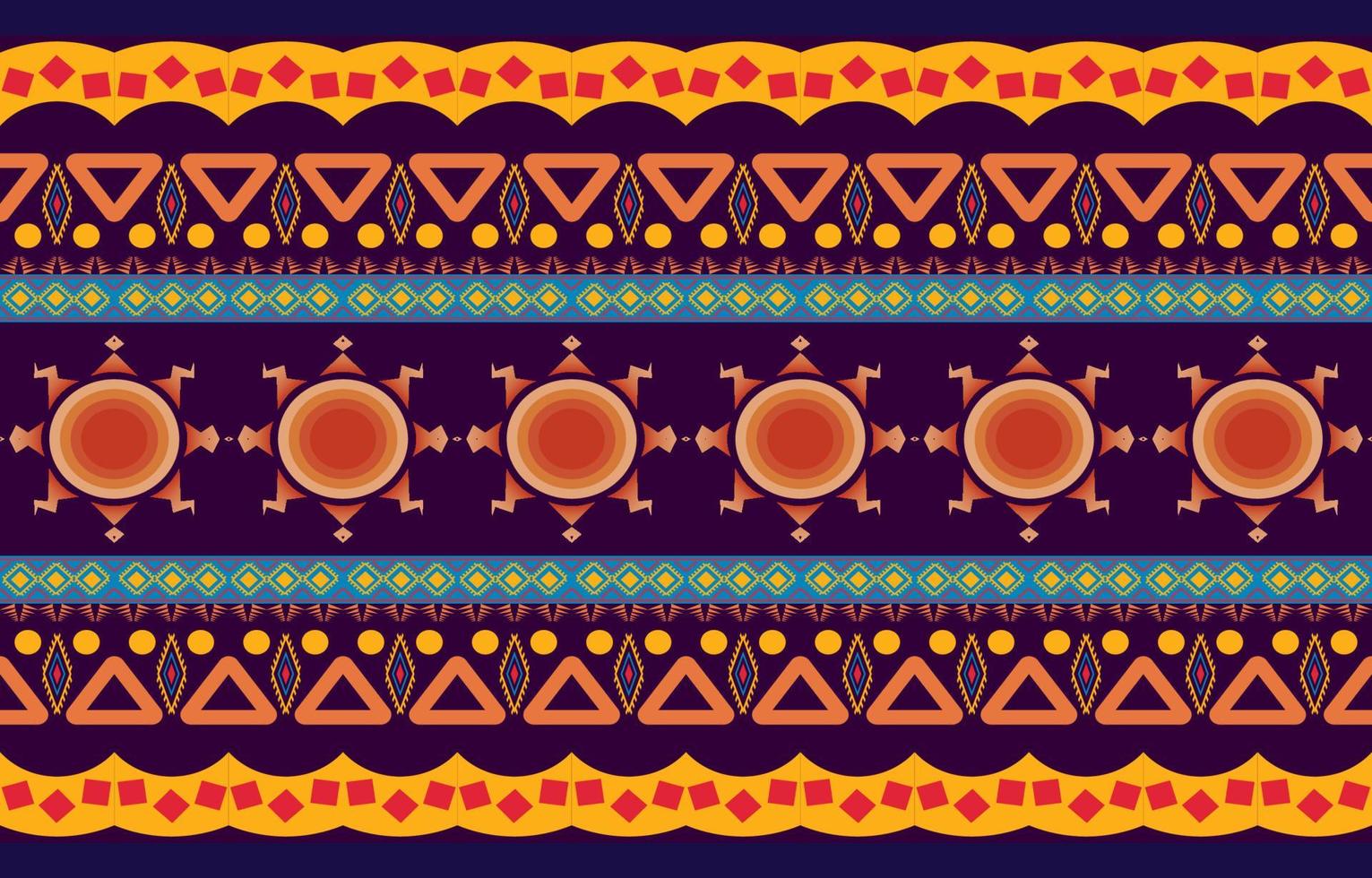 patrón étnico tribal oriental geométrico diseño de fondo tradicional para alfombra, papel pintado, ropa, envoltura, batik, tela, estilo de bordado de ilustración vectorial. vector