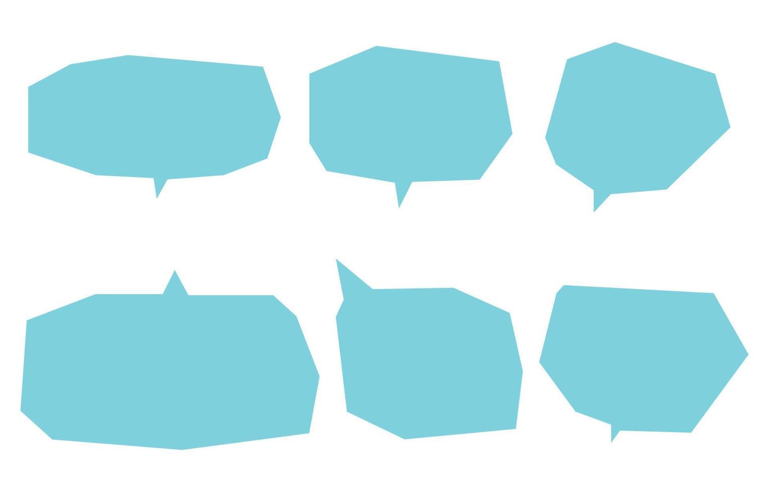 Set speech bubbles on white background. chat box or chat vector square and doodle message or communication icon Cloud speaking for comics and minimal message dialog