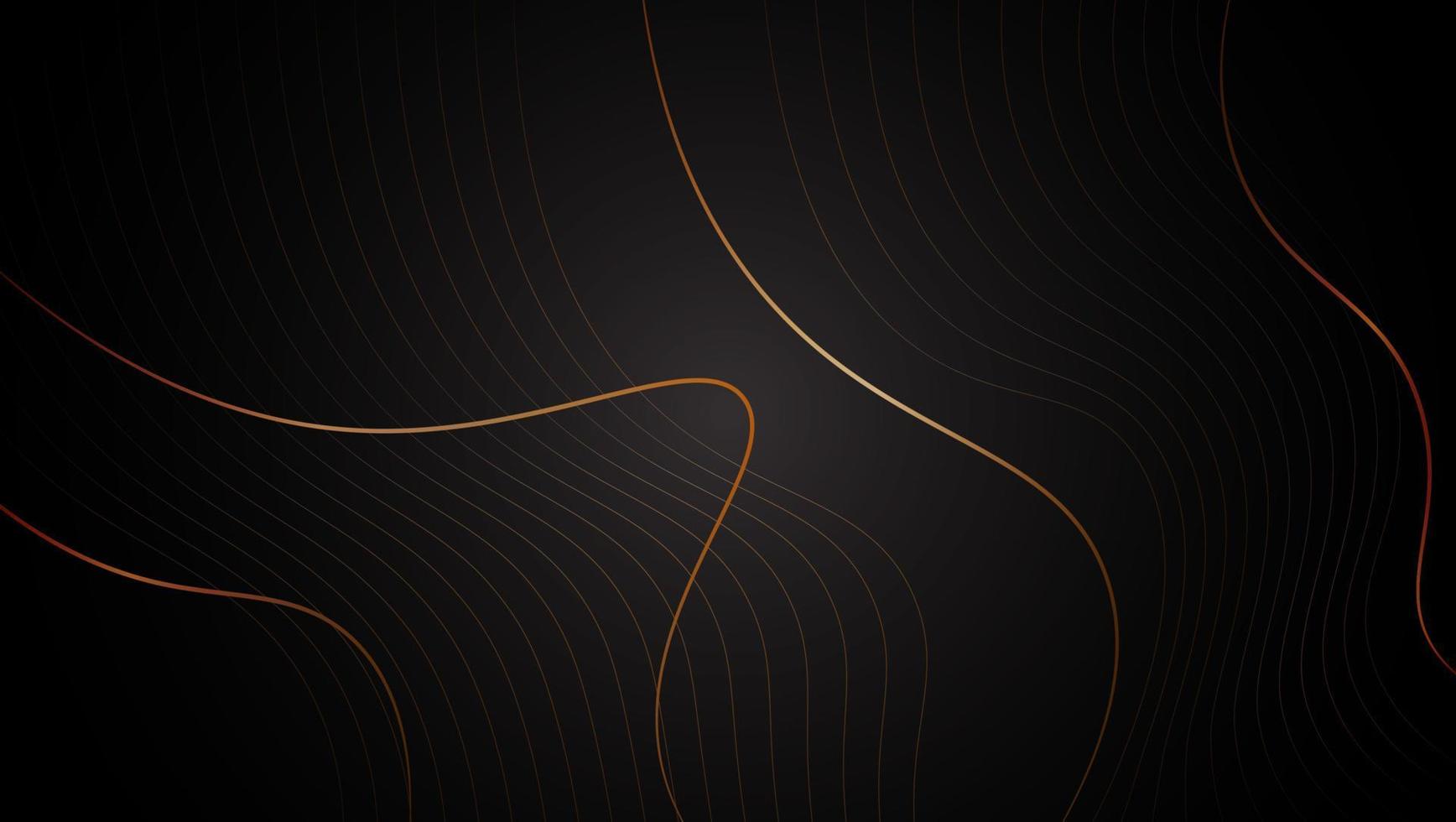 fondo abstracto de ondas doradas brillantes vector