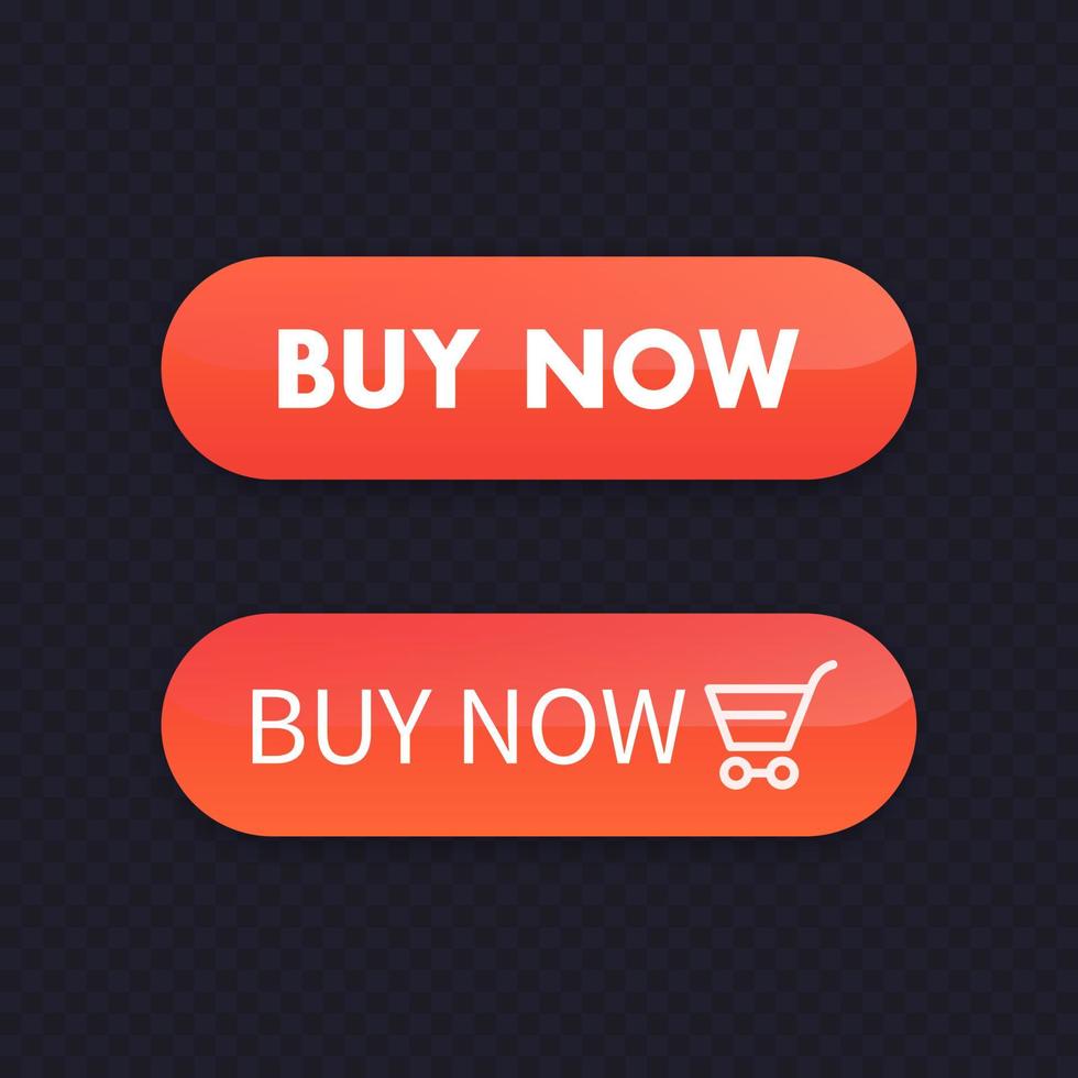 comprar ahora, botones naranjas para web, ilustración vectorial vector