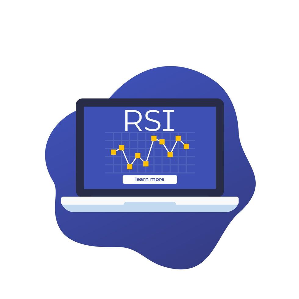 RSI indicator, Relative Strength Index vector