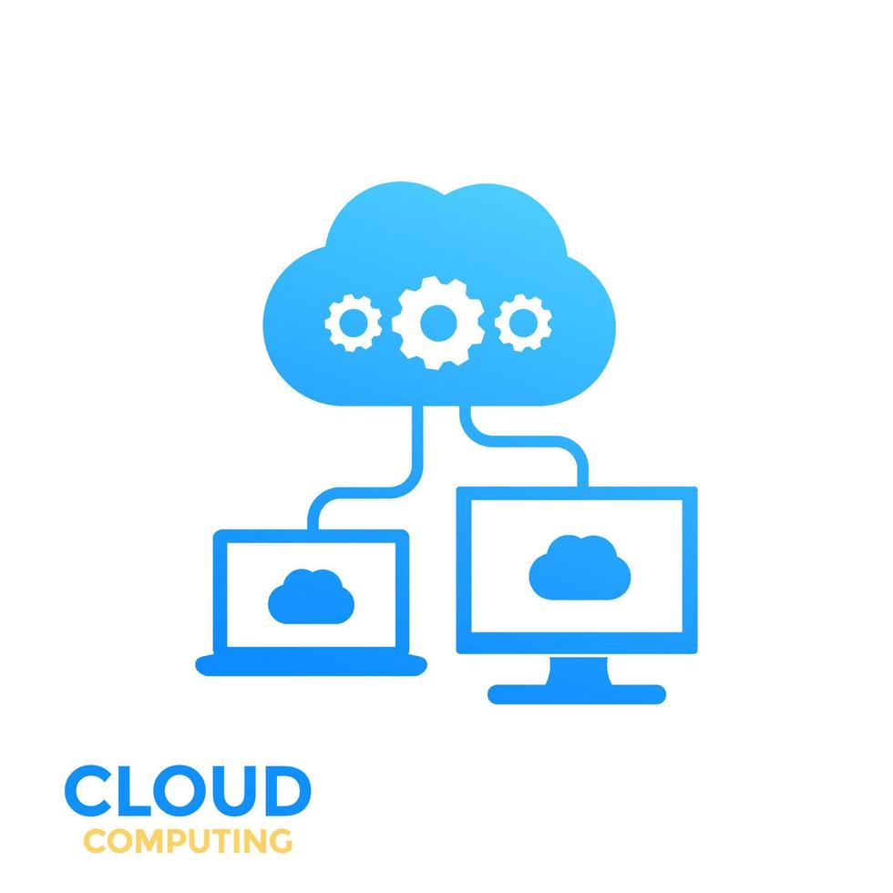 cloud computing concept, vector illustration