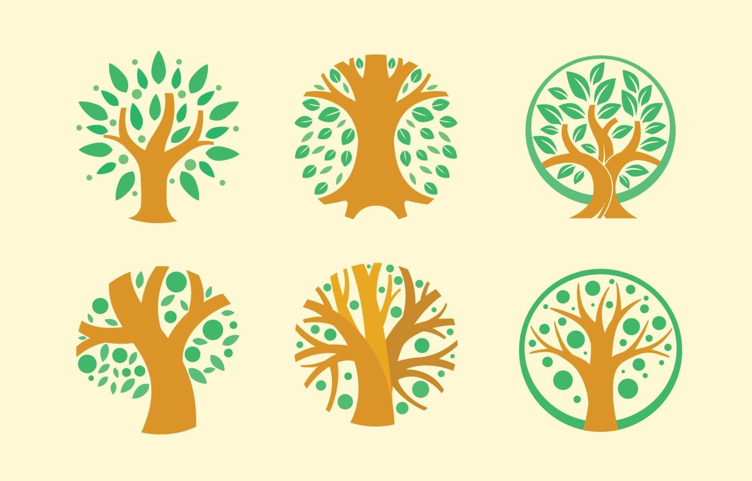 Tree Logo Set vector