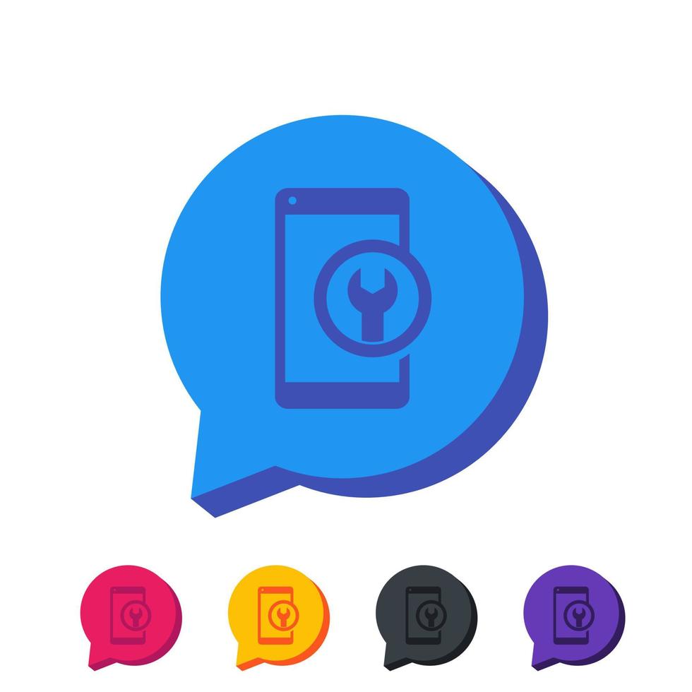 phone repair, service vector icon