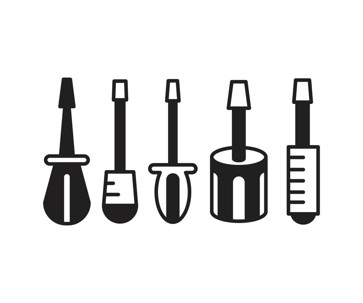 screwdriver tool icons vector