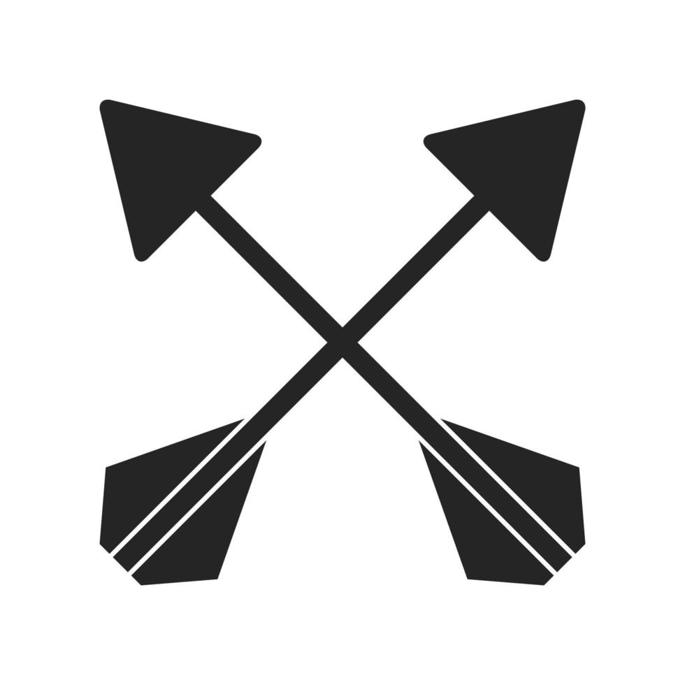 crossed arrows symbol vector