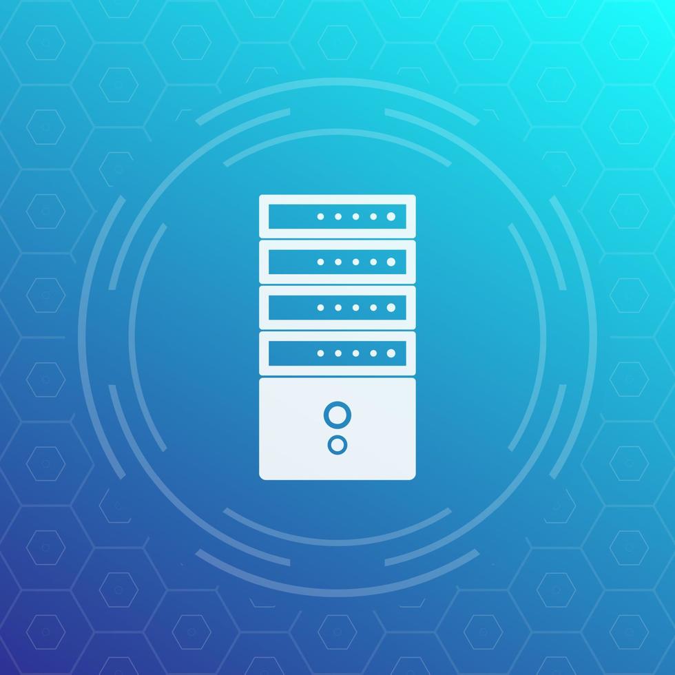 Server rack icon vector