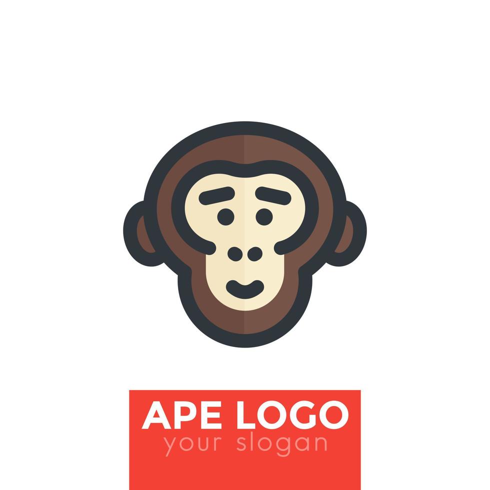 ape, chimp vector logo element
