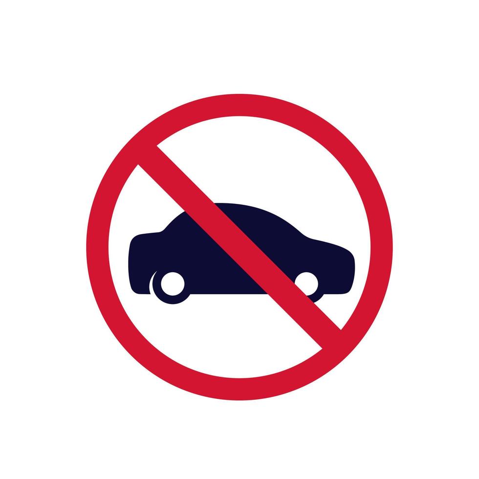 do not park and no cars vector sign