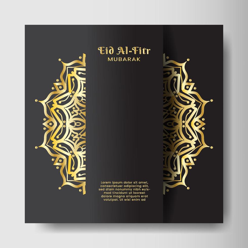 Eid al-fitr with mandala background. Design for your date, postcard, banner, logo. vector
