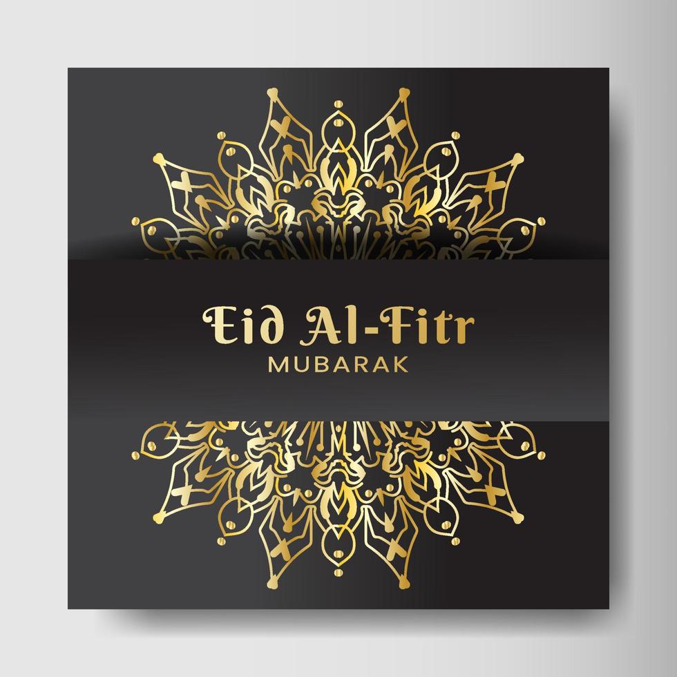 Eid al-fitr with mandala background. Design for your date, postcard, banner, logo. vector