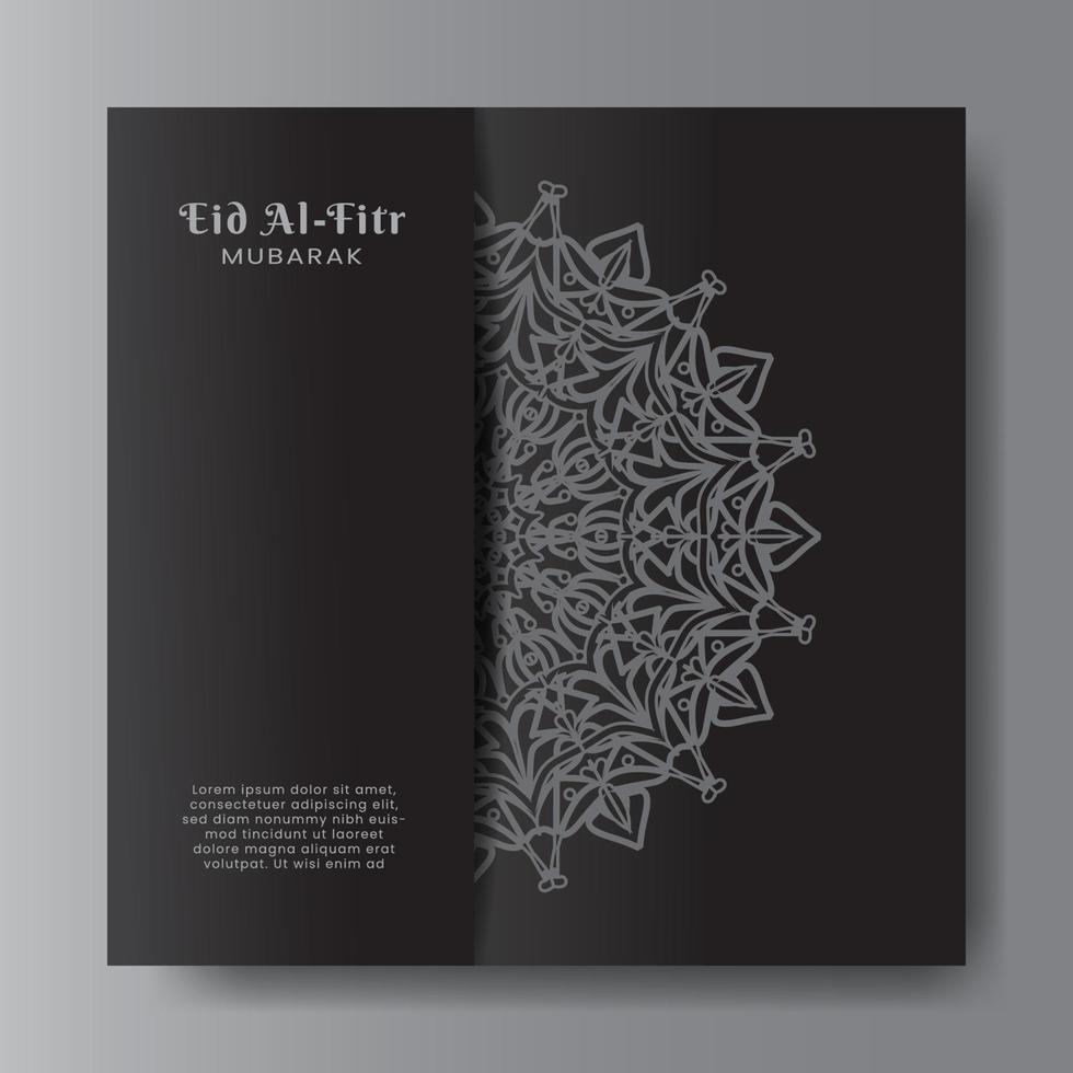 Eid al-fitr with mandala background. Design for your date, postcard, banner, logo. vector