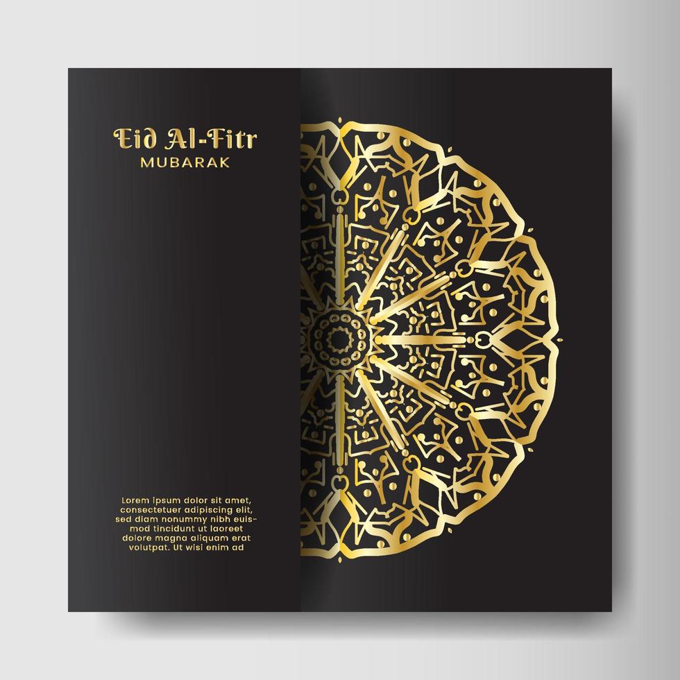 Eid al-fitr with mandala background. Design for your date, postcard, banner, logo. vector