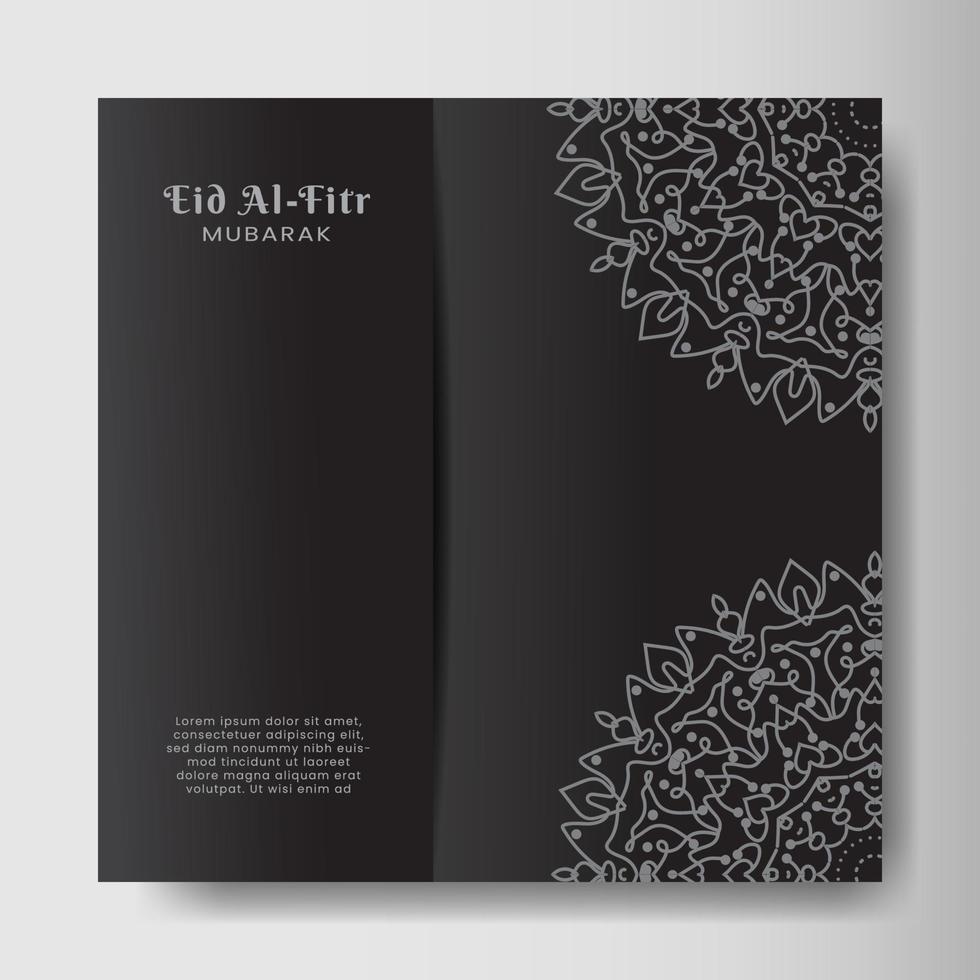 Eid al-fitr with mandala background. Design for your date, postcard, banner, logo. vector