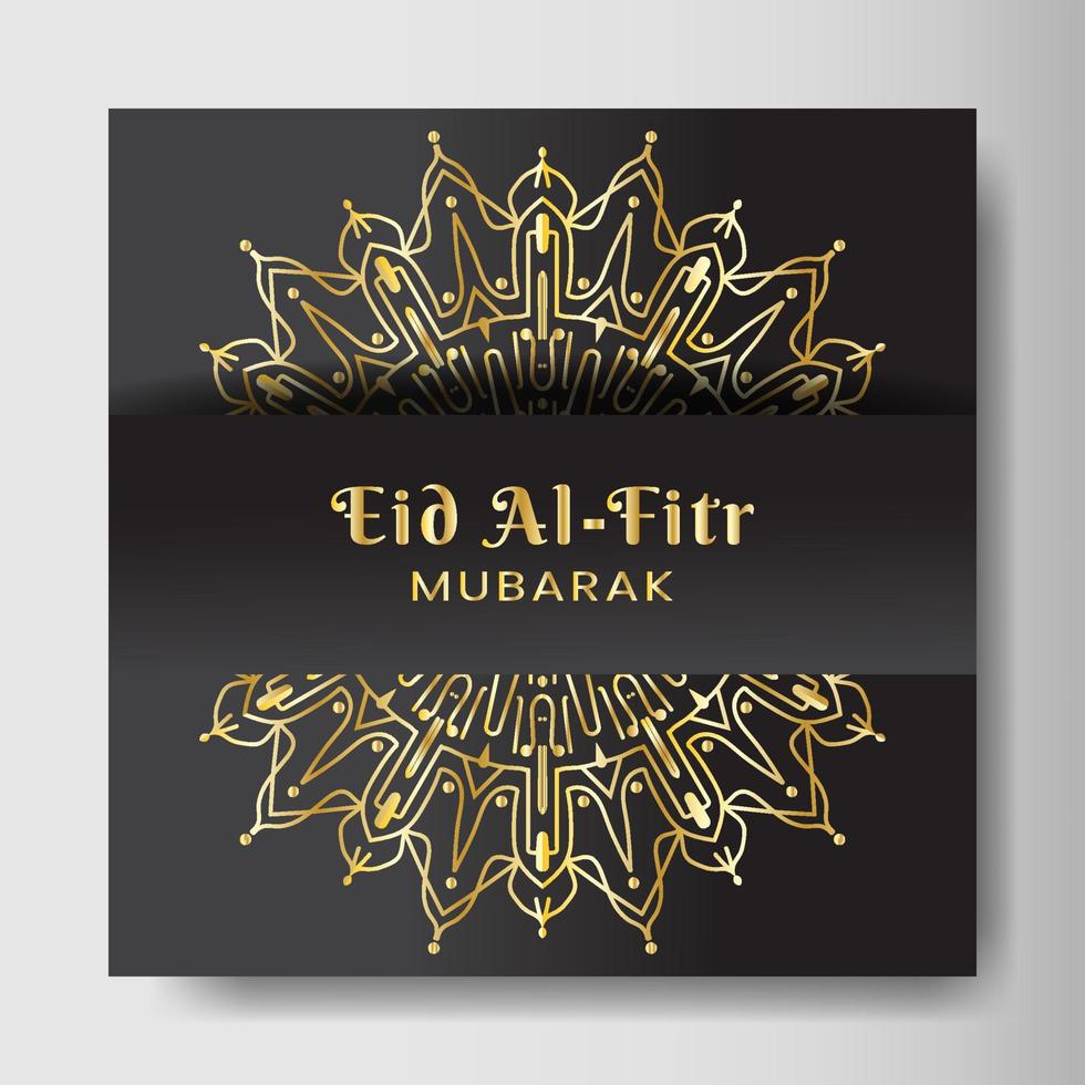 Eid al-fitr with mandala background. Design for your date, postcard, banner, logo. vector