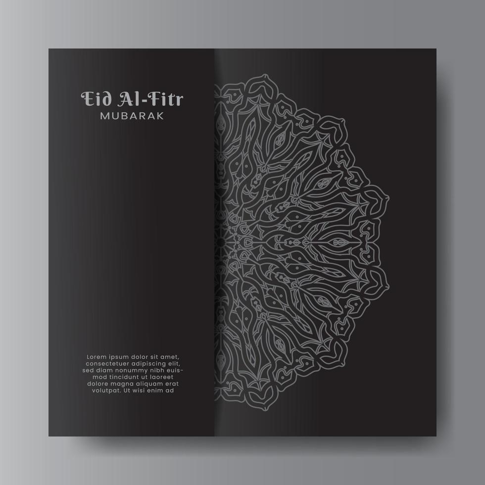 Eid al-fitr with mandala background. Design for your date, postcard, banner, logo. vector
