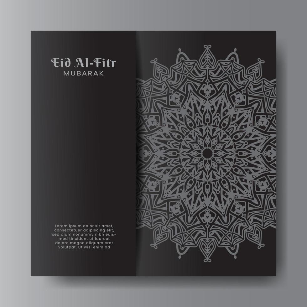 Eid al-fitr with mandala background. Design for your date, postcard, banner, logo. vector