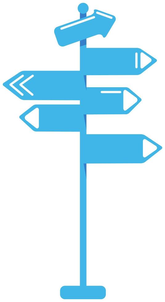 Street pointers semi flat color vector object