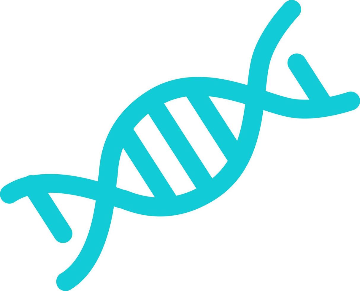 DNA ladder like structure semi flat color vector object