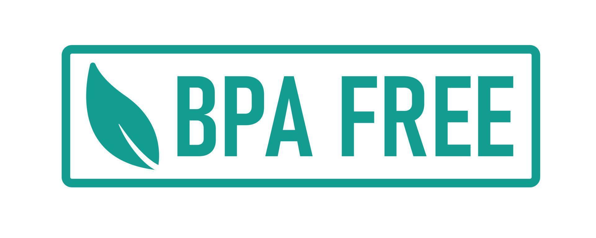 BPA Free stamp.  No plastic, friendly material, line icon concept. Vector illustration