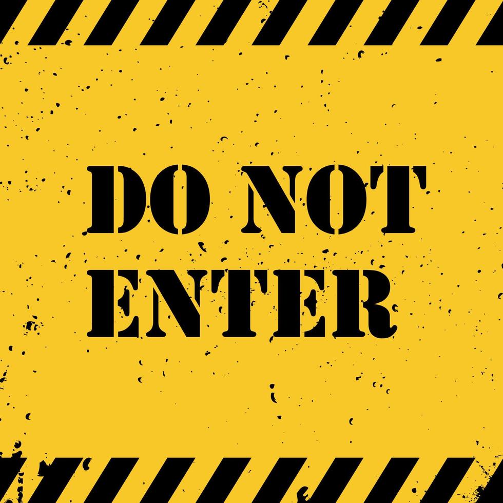 Do not enter hazard informational sign.  Stop, Attention, Dangerous symbol. Vector illustration