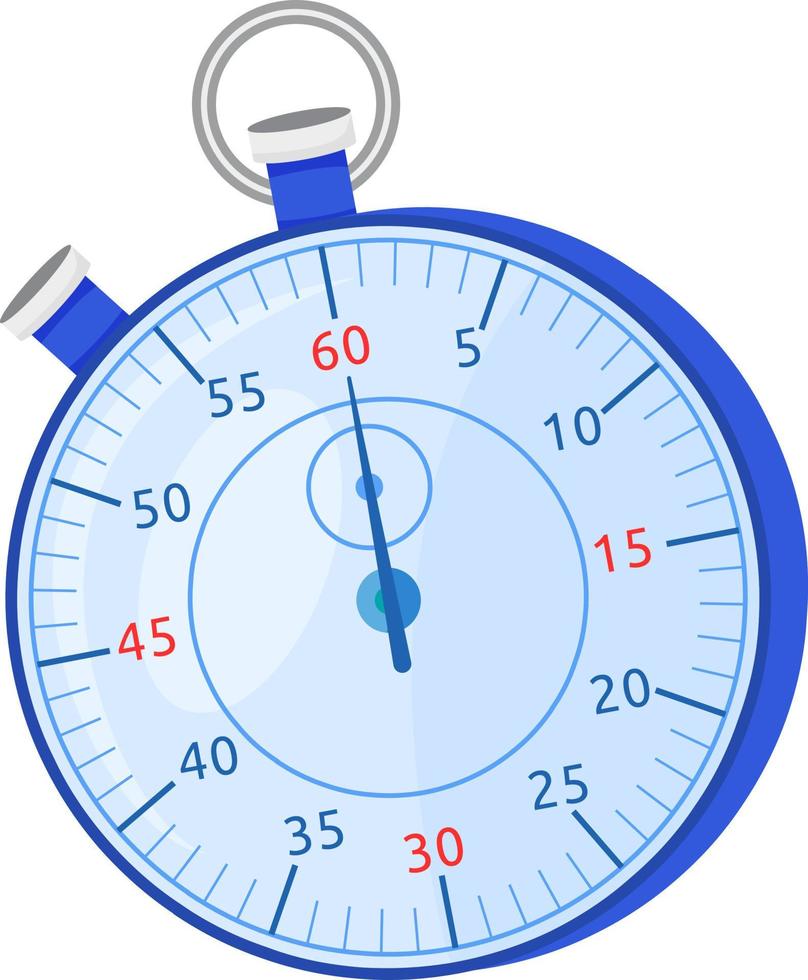 Sports stopwatch semi flat color vector object