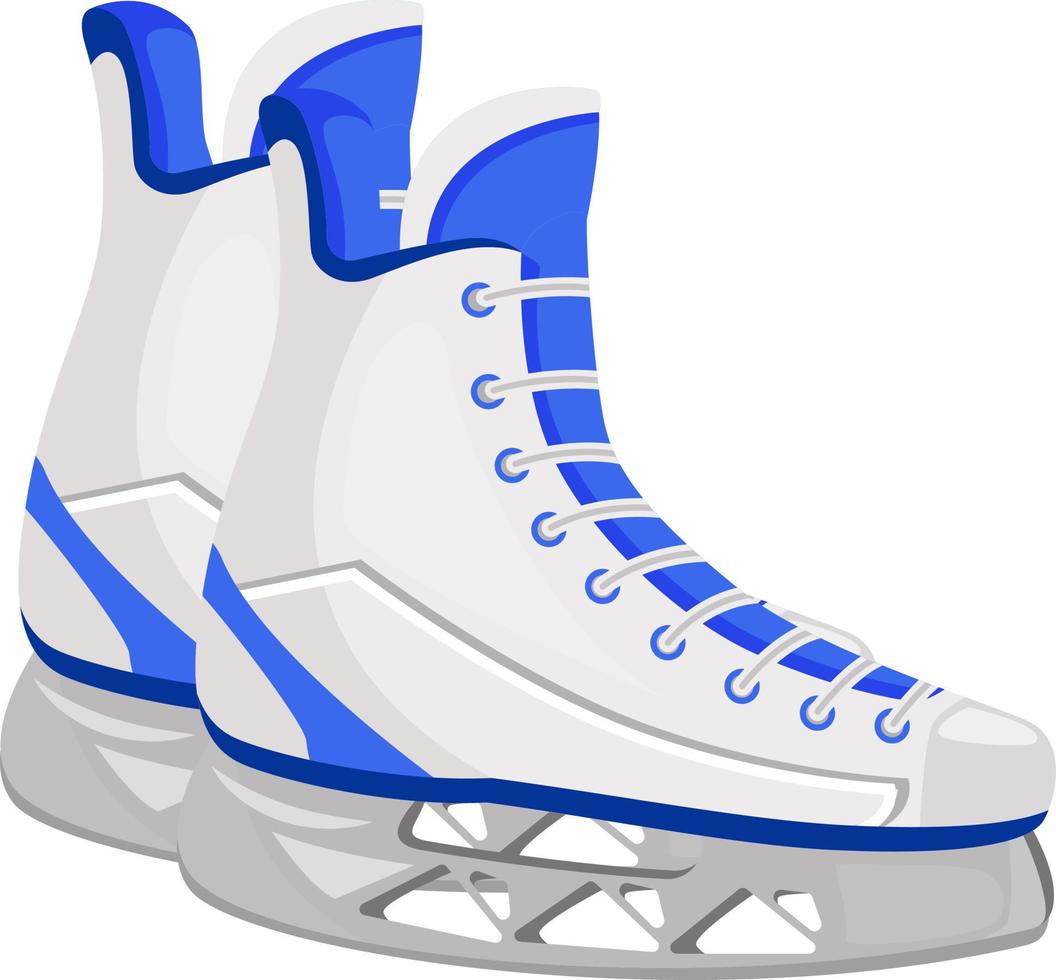 Ice skates semi flat color vector object