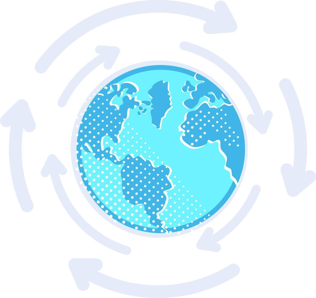 Globalization process semi flat color vector object