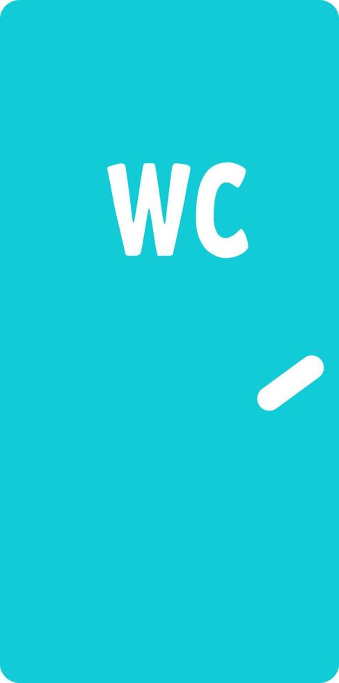 WC door semi flat color vector object