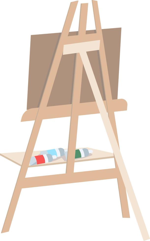 Easel for painting semi flat color vector object