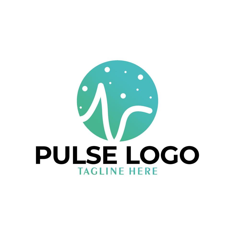 vector de icono de logotipo de pulso aislado